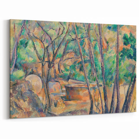 Impressionist Woodland Scene Wall Art - Cézanne's Millstone and Cistern Print