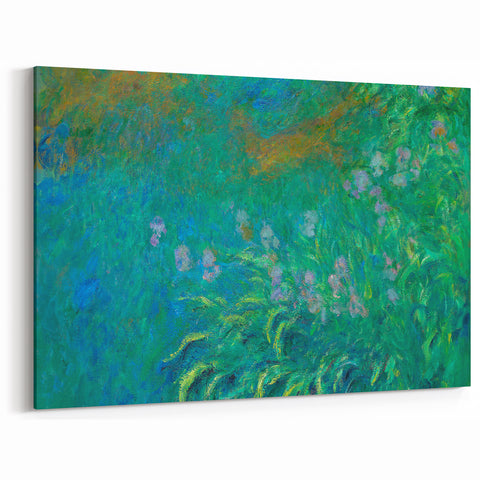Impressionist Garden Wall Art - Monet’s Vibrant Irises Floral Print