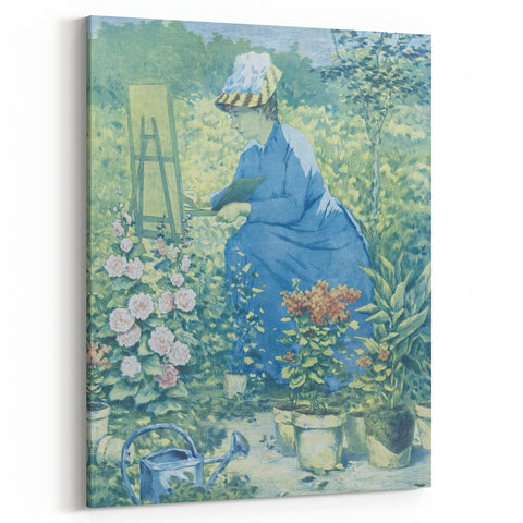 Impressionist Wall Art - Jeanne Gonzales Painting in the Garden Print