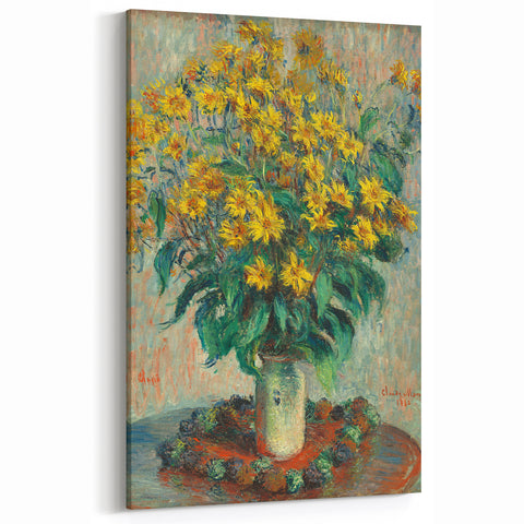 Impressionism Wall Art - Jerusalem Artichoke Flowers by Claude Monet Print