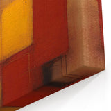Red and Yellow Abstract Line Art - Rustic Warmth Strokes Canvas Print