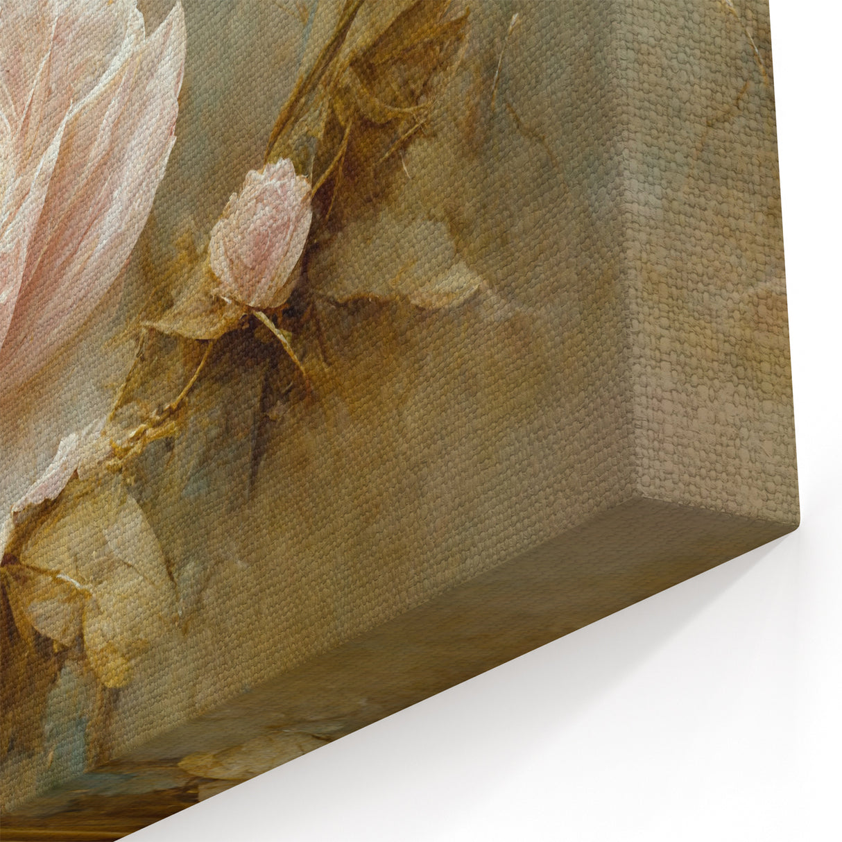 Modern Floral Abstract - Soft Blush Flower Canvas Art