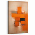 Orange and Gray Abstract Geometric Art - Modern Urban Canvas Print