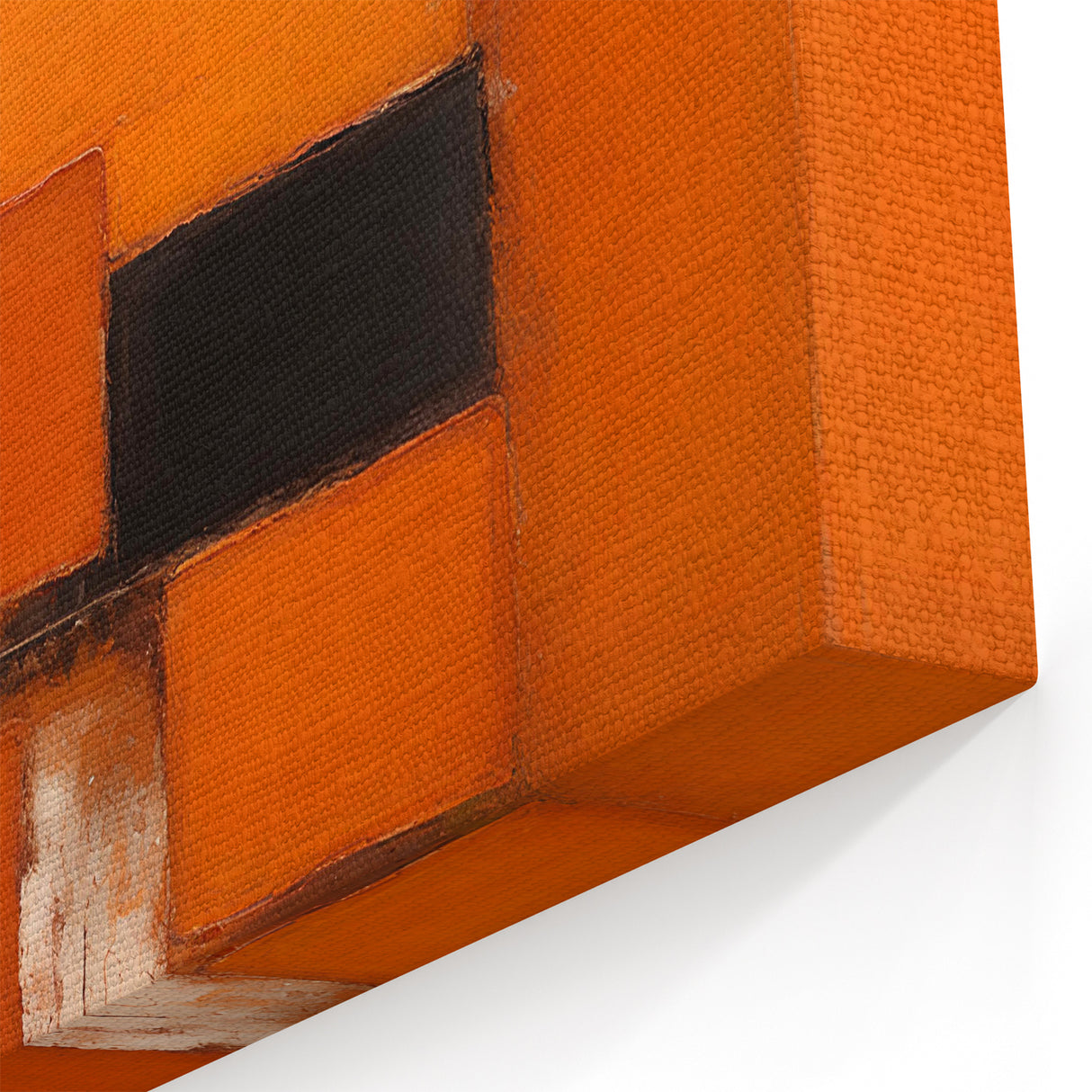 Orange and Gray Abstract Geometric Art - Modern Urban Canvas Print