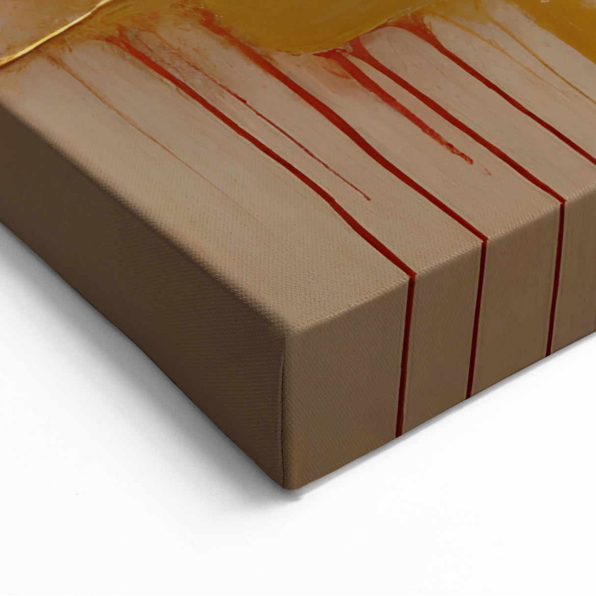 Gold, Red, and Turquoise Abstract Art - Elegant Metallic Canvas Print