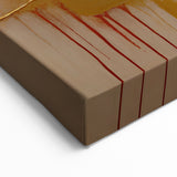 Gold, Red, and Turquoise Abstract Art - Elegant Metallic Canvas Print