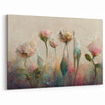 Colorful Abstract Florals - Whimsical Wildflower Canvas