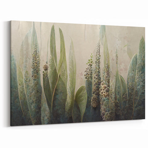 Abstract Botanical Prints - Verdant Foliage Canvas Art