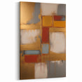 Gold, Red, and Teal Geometric Abstract Art - Urban Chic Canvas Print