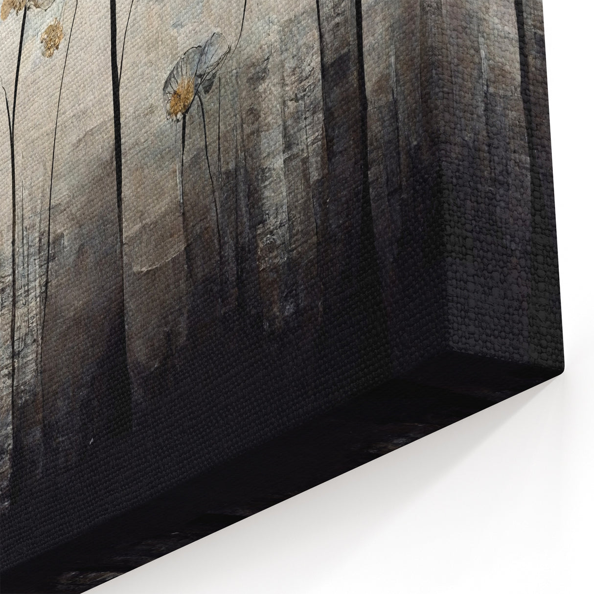 Floral Abstract Canvas Art - Twilight Blossoms Wall Decor