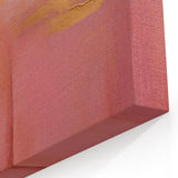 Blush Pink and Gold Abstract Canvas - Elegant Rose Line Art Design