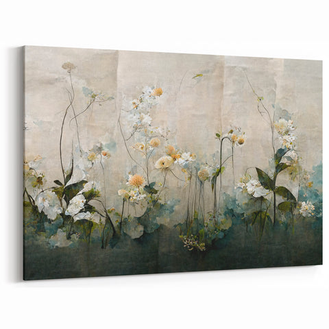 Contemporary Flower Prints - Soft Garden Canvas Art