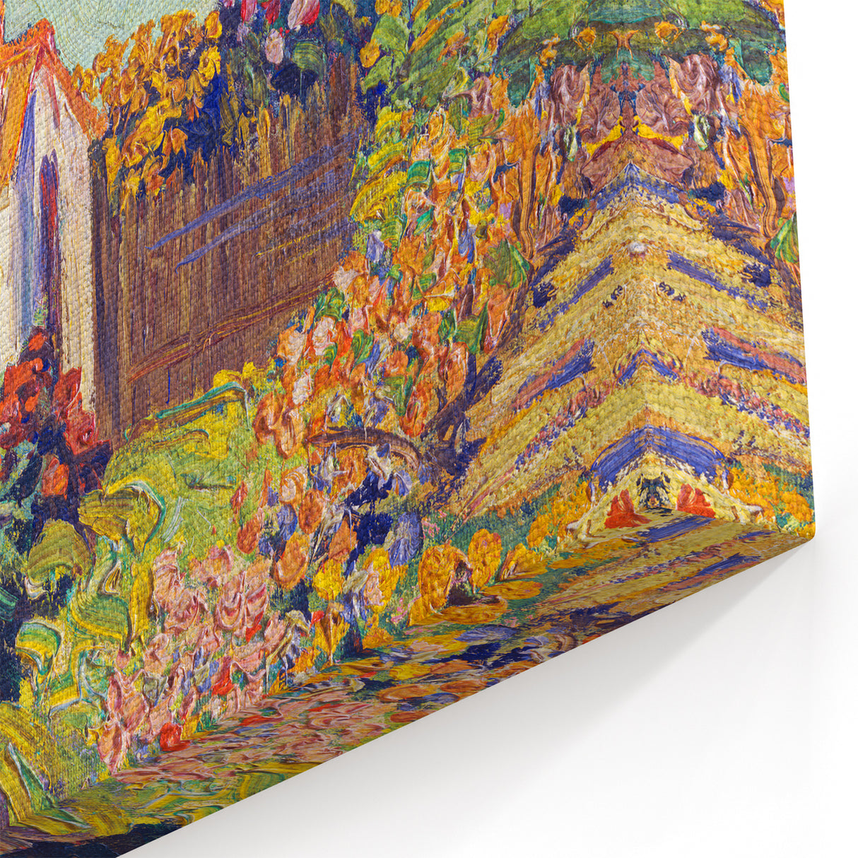 Colorful Impressionist Landscape - Van Gogh’s Garden Scene Wall Art Print