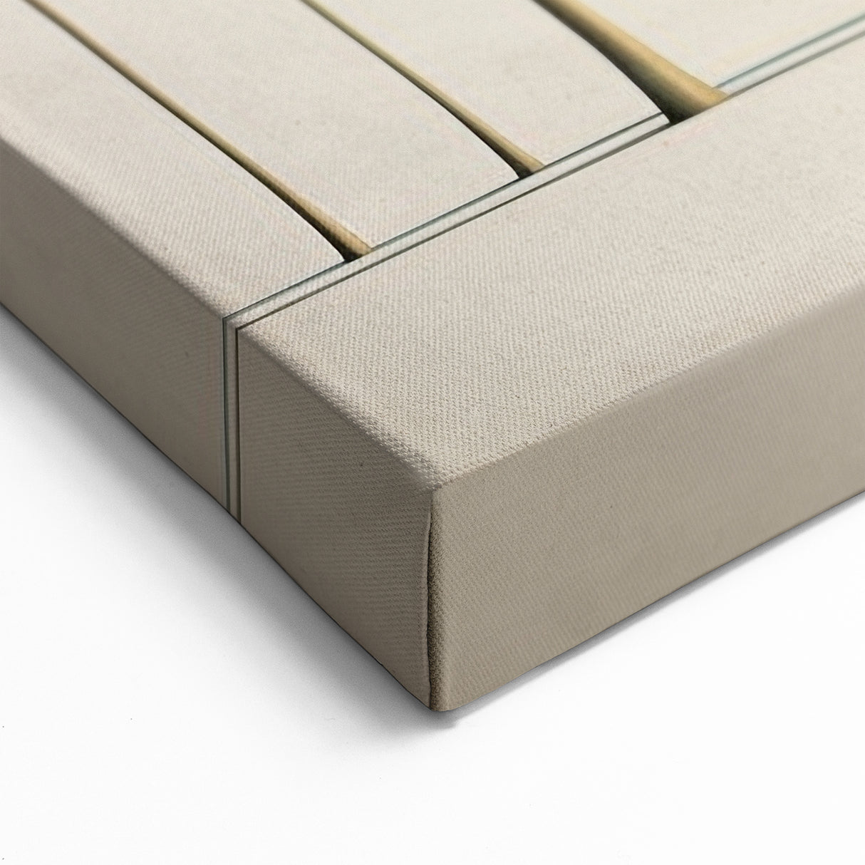 Abstract Floral Art - Minimalist Gold Tree Design on Beige Canvas