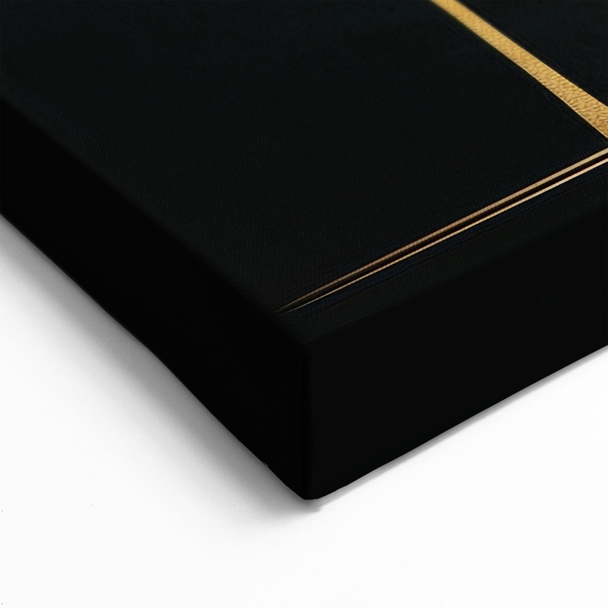 Abstract Botanical Prints - Golden Trees on Black Canvas