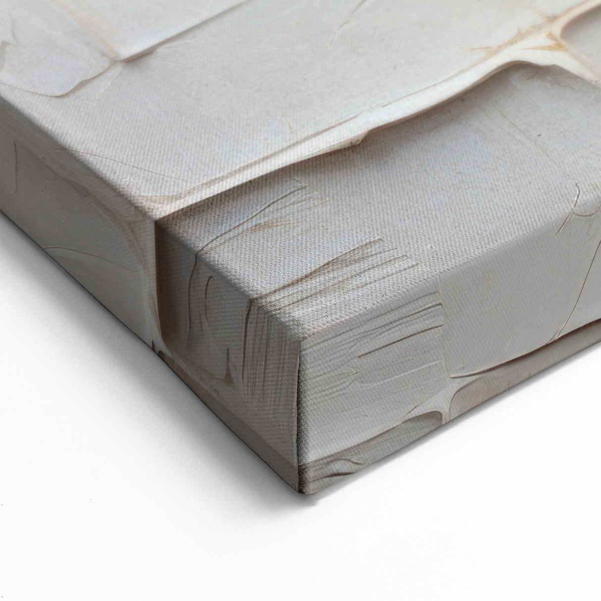 Abstract Texture Blocks Art - Earthy Beige and Gray Modern Canvas