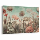 Contemporary Flower Prints - Pastel Wildflowers in Garden Scene