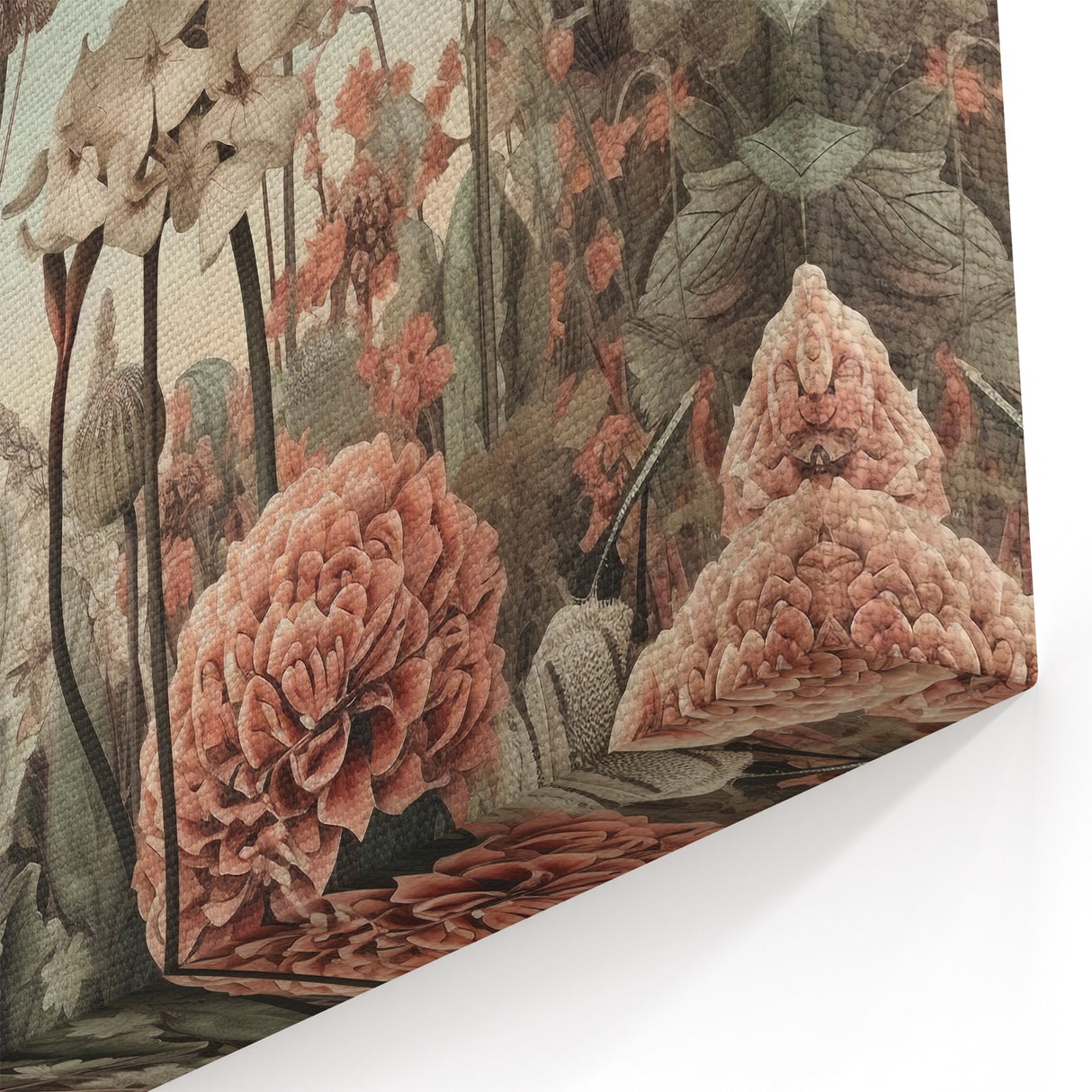 Contemporary Flower Prints - Pastel Wildflowers in Garden Scene