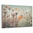 Abstract Flower Canvas - Delicate Pastel Meadow Scene