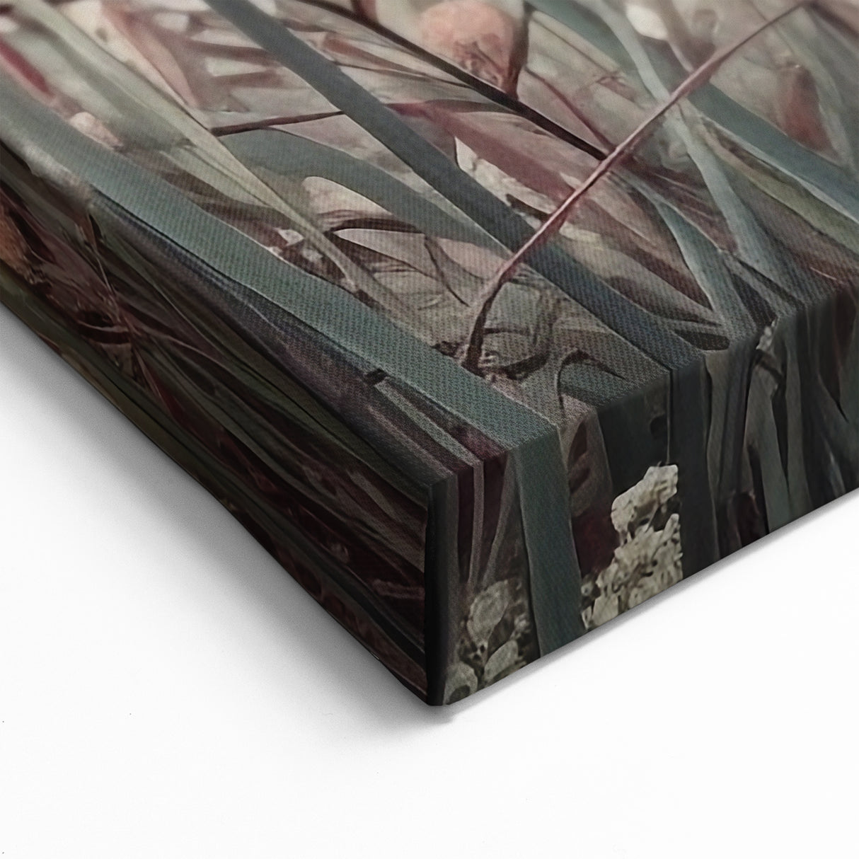 Abstract Flower Canvas - Delicate Pastel Meadow Scene