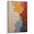 Textured Abstract Blocks Art - Earthy Brown, Beige, and Gray Canvas