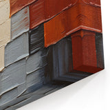 Textured Abstract Blocks Art - Earthy Brown, Beige, and Gray Canvas
