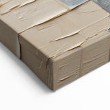 Textured Abstract Blocks Art - Earthy Brown, Beige, and Gray Canvas