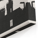 Industrial Silhouette Modern Art - Monochrome Cityscape Wall Decor