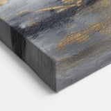 Elegant Gold and Gray Abstract Art - Metallic Modern Canvas Design