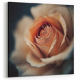 Modern Floral Abstract - Elegant Peach Rose Canvas Art