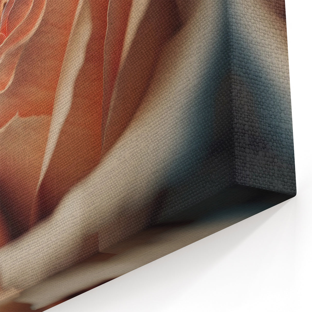 Modern Floral Abstract - Elegant Peach Rose Canvas Art