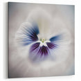 Floral Abstract Canvas Art- Soft Violet and White Petals Art