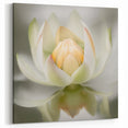 Abstract Botanical Print - Tranquil Lotus Blossom Canvas Art