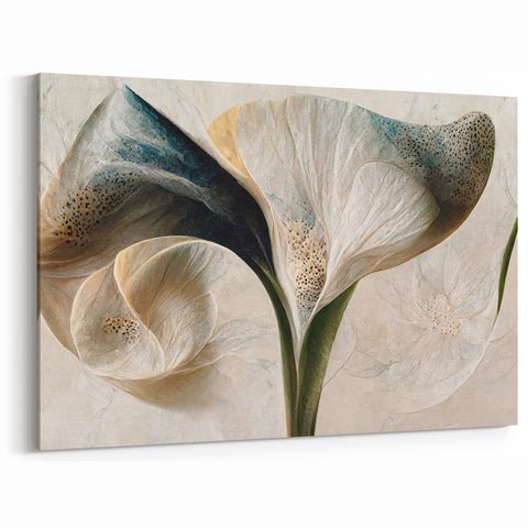 Modern Floral Abstract - Elegant Calla Lily Canvas Art