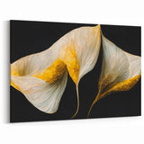 Colorful Abstract Florals - Yellow and White Calla Lily Canvas Art