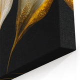 Colorful Abstract Florals - Yellow and White Calla Lily Canvas Art