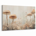 Floral Abstract Canvas Art - Ethereal Forest Mushroom Scene