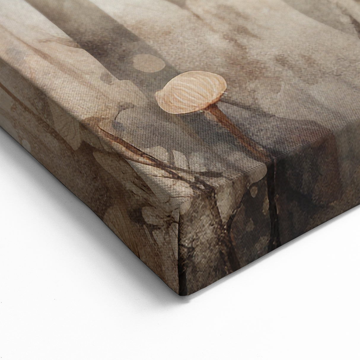 Floral Abstract Canvas Art - Ethereal Forest Mushroom Scene