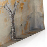 Modern Floral Wall Decor - Golden Tree of Life Canvas Art