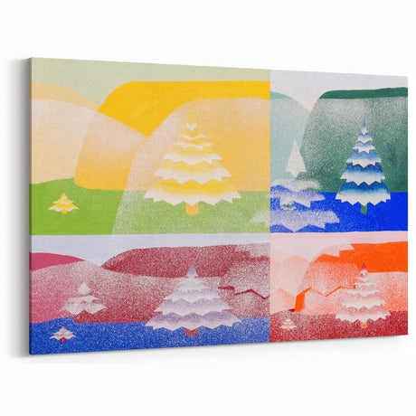 Modern Wall Art - Mathematical Trees by Joseph Schillinger - Colorful Decor