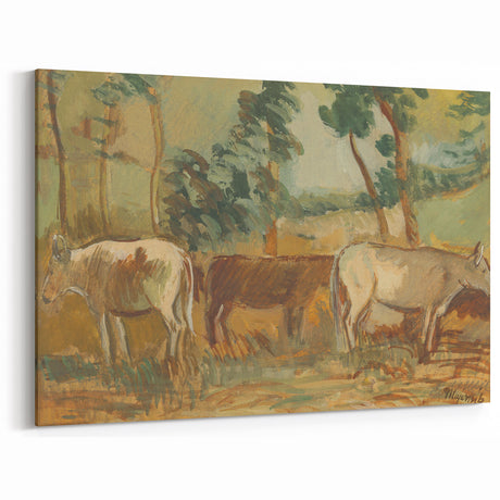 Modern Wall Art - Cows by Cyprián Majerník - Rustic Farmhouse Decor