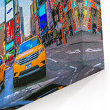 Dynamic Times Square NYC Taxi Wall Art - New York City Canvas Print