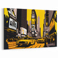 Stylized Times Square Wall Art - NYC Taxi New York City Canvas Print