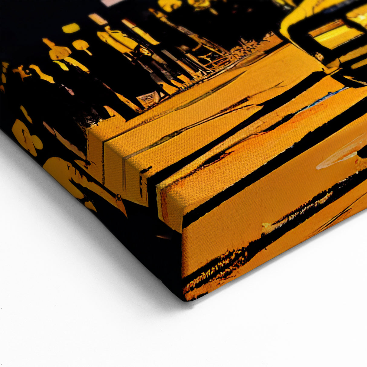 Stylized Times Square Wall Art - NYC Taxi New York City Canvas Print