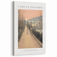 Impressionist Prints - Camille Pissarro Sunset Village Pathway Canvas Art