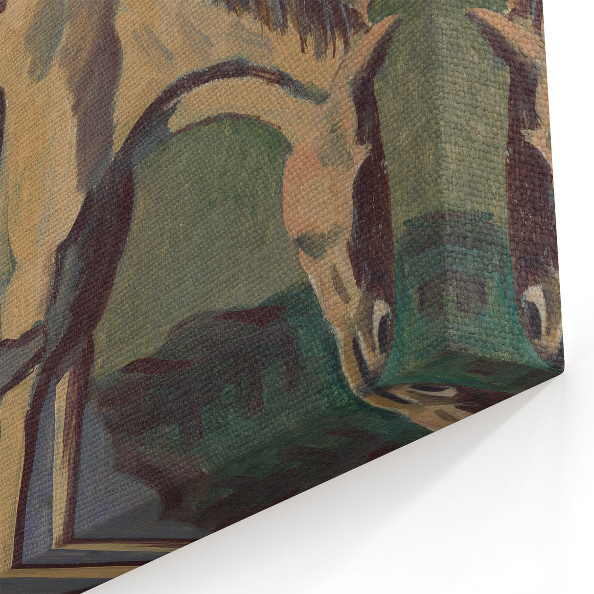 Abstract Modern Wall Art - Don Quixote on Horseback in Earthy Tones