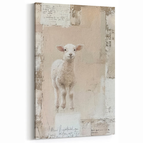 Charming Lamb - Easter Wall Art, Easter Canvas Prints, Home Decor