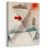 Abstract Minimalist Modern Art - Geometric Shapes with Bold Red Accent