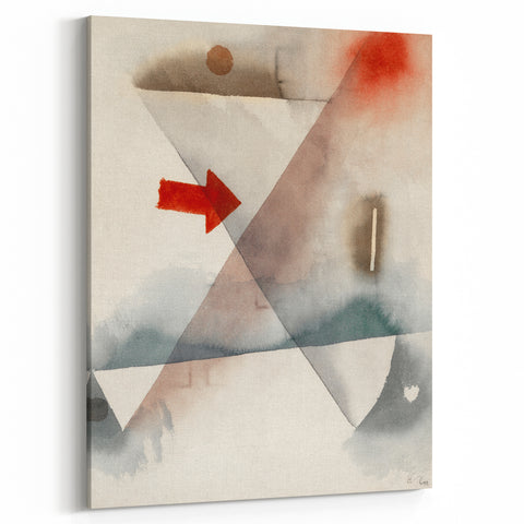 Abstract Minimalist Modern Art - Geometric Shapes with Bold Red Accent