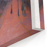 Impressionist Prints - Camille Pissarro Evening Cityscape Canvas Wall Art